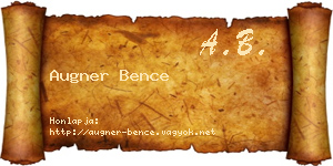 Augner Bence névjegykártya